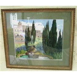 Pavla Fortova-Samalova "Villa D'Este" Watercolo#1741783