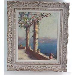 LISTED R.U.Rinaldi "Italian Coast" Oil Painting#1741788