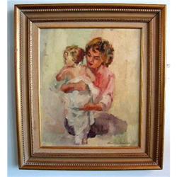 SHIRLEY BRIDLER  Mother & Child  Oil Painting #1741790