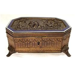 Antique Jewel Box Bronze and Enamel #1741823