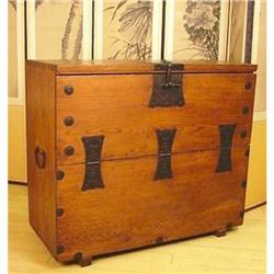 Chest of Fine Korean Pine and Iron Metalwork #1741992