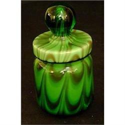 Antique  Hand Blown Art Glass Jar #1742179