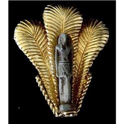 18K Gold Pin/ Horus "The Egyptian  Sun King" #1742226