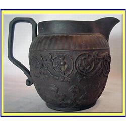 WEDGWOOD BLACK BASALT UK NATIONS PITCHER 18C #1742238