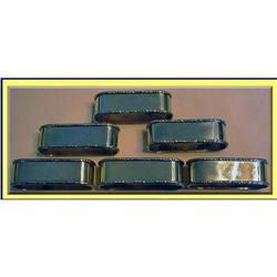 6 MATCHING STERLING SILVER NAPKIN RINGS 19C #1742246