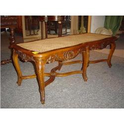 French Louis XV Style Caned Bench #1742254