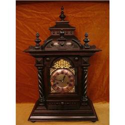 A German   Giant  Dark Oak Table Clock #1742265