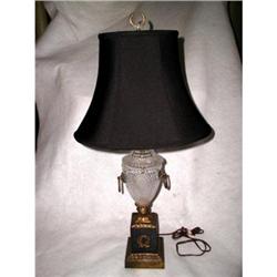 French Glass Brass Lamp Bell Shade #1749867