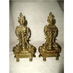 Pair Brass Chevets France C.1900 #1749869