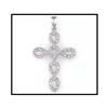 Image 1 : PLATINUM 48 DIAMONDS CROSS PENDANT(was $800) #1750092