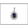 Image 1 : LARGE SAPPHIRE WITH DIAMONDS PENDANT(was $1395)#1750109