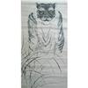 Image 1 : Tiger in Brush Japanese Scroll Painting by Gomu#1750582