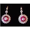 Image 1 : Pair of  Antique Diamond and Ruby Earrings #1750687