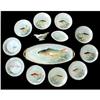 Image 1 : Limoges Fish Set -13 pcs signed Luc c. 1909-20s#1763199