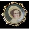Image 1 : Antique Hand-Painted Miniature Brooch #1763370