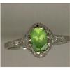 Image 1 : Antique Platinum Diamond and Peridot Ring #1773333
