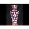 Image 1 : Venetian  Cranberry Glass Vase with Gilded #1773722