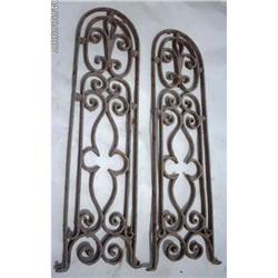 Pair of Wrought Iron Antique Panels Windows #1773757