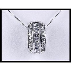 Shimmering 14K White Gold Diamond Pendant #1773818