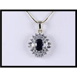 Enticing 14K Yellow Gold Sapphire and Diamond #1773819