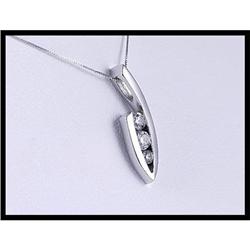 Unique 14K White Gold Diamond Pendant #1773820