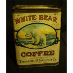 Rrae Paper Label WHITE BEAR COFFEE Tin #1773951