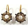 Image 1 : Black Enameled Earrings with Rose Diamonds #1774032