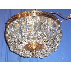 NICE BRONZE AND CRYSTAL CEILING LIGHT #1774097