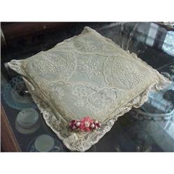 RARE NORMANDY LACE PILLOW CHIC ROSES #1774132