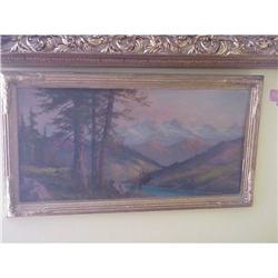 WILDLIFE FOREST SCENE   OIL PAINTING 1890s #1774133