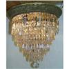 Image 1 : Bronze Empire Style Crystal Chandelier Lamp #1774179