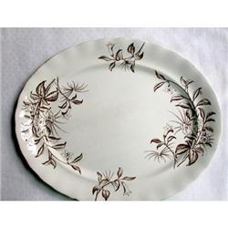 Platter 18" Brown Transferware #1778087