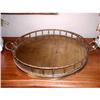 Image 1 : Brass Tray Large Serving C.1920 #1778138