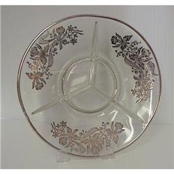 1900's Silver Overlay Sectional Dish #1778242