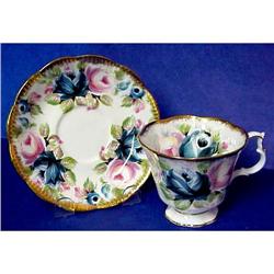 Royal Albert China Cup & Saucer - BLUE ROSES #1778252