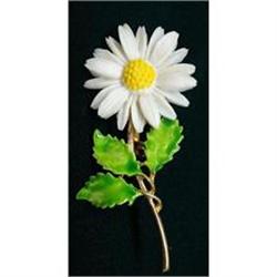 QUALITY ENAMEL BROOCH - DAISY #1778315