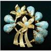 Image 1 : STUNNING 40's JEWELED FLORAL BROOCH  #1778334