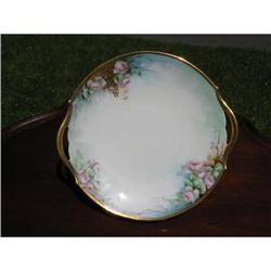 T & V LIMOGES H. PAINTED CAKE PLATE #1778507