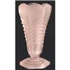 Image 1 : Pink Depression Satin Glass Chevron Vase #1778616
