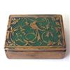 Image 1 : Devilbiss Green and Gold Satin Glass Box #1778772