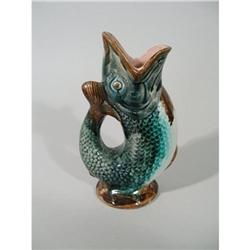 Majolica Fish Figural Pitcher, c. 1890's #1778860