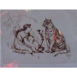 The Lady and the Tiger by F.S. Church, 1890 #1778934