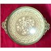 Image 1 : LACE Vanity TRAY Round 2 HANDLES - ANTIQUE - #1778985