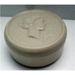 Bakelite Powder Box with Cameo Image #1779022