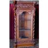 ANTIQUE BARLEY TWIST JACOBEAN CHINA CABINET #1779345