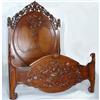 Image 1 : ORNATE VICTORIAN HIGH RELIEF WALNUT QUEEN BED #1779377