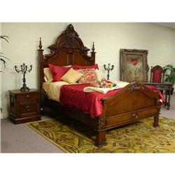 ORNATE VICTORIAN ANTIQUE ESTATE STYLE QUEEN BED#1779378