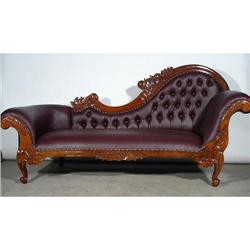 FRENCH VICTORIAN LIBRARY PARLOR SETTEE SOFA #1779382