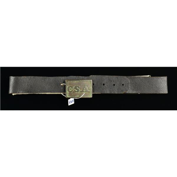 “CSA” RECTANGULAR BELT PLATE AND BELT.