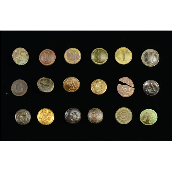 EXCAVATED CONFEDERATE BUTTONS.